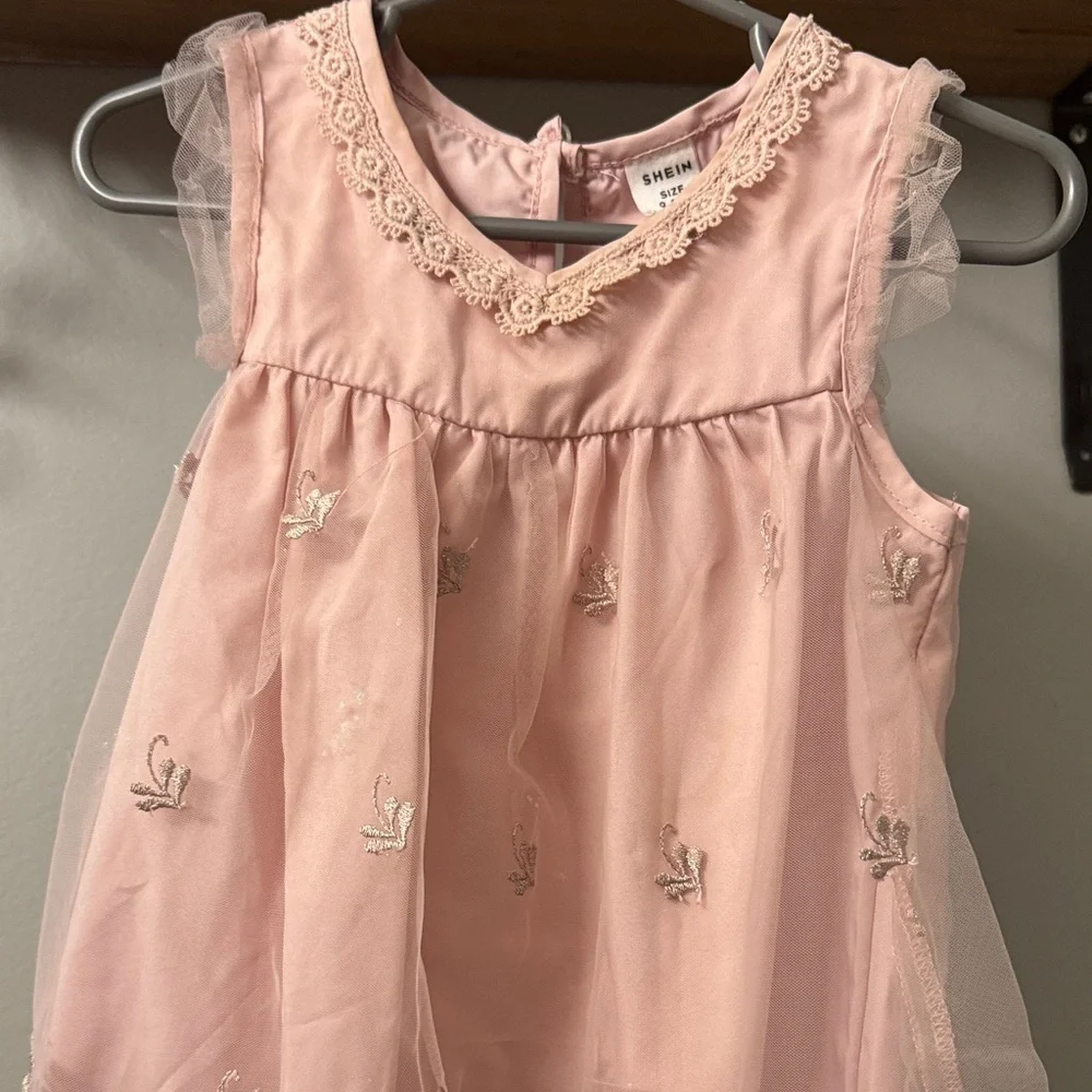 Baby Girls Pink Lace Dress